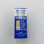 Bulbrite 770576 Led 120v 4.5w T6 2-pin Bi-pin Gy8 Clear 3000k Soft White. Fixed Price $12.99.