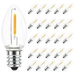 Sotopoo 25 Pack Led C7 Light Bulbs - Clear Glass E12 Nightlight C7,. Fixed Price $26.57.