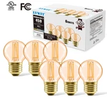 6 Pack G14 Led Filament Globe Bulb 5.5w(40w Equiv) Dimmable 2500k Warm White E26. Fixed Price $18.00.