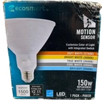 Ecosmart 150w Equiv Par38 Dimmableled Motion Sense Light Bulb W Selectable Color. Fixed Price $17.99.