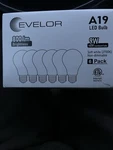 Evelor A19 Led Bulb 9w 800lm Soft White 2700k Non-dimmable 6 Pack. Fixed Price $10.79.