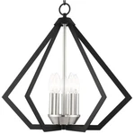 Livex Lighting 40925-04 5 Light Black Chandelier, W/brushed Nickel Cluster. Fixed Price $71.77.