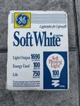 New Vintage Ge Soft White 100 Watt Light Bulbs 4-bulb Pack Brand. Fixed Price $29.95.