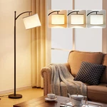 Ambimall Tall Floor Lamps With 3 Color Temperatures Bulb & Adjustable Linen Shad. Fixed Price $52.99.