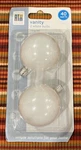 Rth 40w G16.5 Globe Light Bulbs White Candelabra Base Vanity Chandelier 2-pk Nib. Fixed Price $9.99.