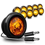 10pc 3/4" Round Amber Led Trailer Bullet Clearance Side Marker Light - Dot P2pc. Fixed Price $22.99.