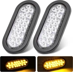 Madcatz (pack Of 2) 6 Inch Oval Clear Lens Amber Led Turn Signal Marker Tail Lig. Fixed Price $38.31.