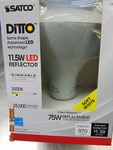 (1) Satco Ditto S9635 11.5w Led Reflector Bulb Dimmable Free Shipping. Fixed Price $9.95.