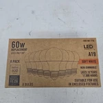 (8 Pk) Led Light Bulb Soft White Energy Efficient A19 60w Equiv Non Dimmable. Fixed Price $12.99.