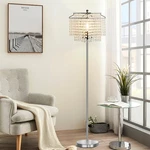 Luvkczc Crystal Floor Lamp, 64" Tall Modern Standing Lamps With Silver. Fixed Price $107.57.