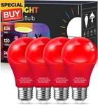 Red Light Bulbs 4 Pack Christmas A19 Led 9w (60w Equivalent) E26 Base Non-dimm. Fixed Price $27.11.
