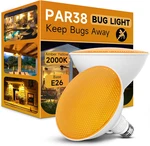 Led Amber Bug Light Bulbs 15w E26 Base, 2 Pack For Outdoor Use. Fixed Price $33.49.