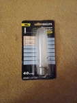 Philips Showcase Tubular Liggt Bulb 40w Frosted Made In Mexico. Fixed Price $12.00.