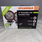 New - Sylvania Rugged 3" Round Super Wide Flood 1400-lumens 2 Led Pods. Fixed Price $28.99.
