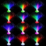 Retisee 12 Pcs Fiber Optic Lamp Multicolored Centerpiece Battery Powered Lights. Fixed Price $50.56.