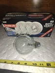Feit Electric 40-w G25 120v Bath & Vanity 40g25/3 Clear Qty 3 Bulbs. Fixed Price $10.00.