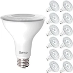Sunco 12 Pack Par30 Led Bulb, Exterior Flood Lighting, Long Neck Recessed.... Fixed Price $45.00.
