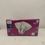 New 2 Pack Philips 90w Par38 Indoor/outdoor Flood Bright Light Bulbs Dimmable. Fixed Price $13.95.