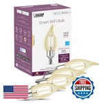 Feit Electric Vintage Flame Tip Smart Wifi Led Bulb E12 Candelabra Base 40w Eq.. Fixed Price $50.92.