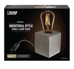 Feit Electric Gray 60w Industrial Style Table Cube Lamp Base. Fixed Price $22.00.