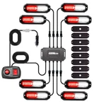 Wineco 8pcs Led Strobe Lights 12v Sync Feature Red White 12led Emergency Hazard. Fixed Price $80.72.