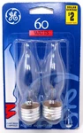 Ge General Electric 60cam/cd2-dg Medium Base 60w 130v Ca10 Clear Bulb 2pk - New!. Fixed Price $9.48.