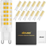 Dicuno G9 Led Bulb, Ceramic Base Light Bulb 6w (60w Halogen Equivalent), 550lm,. Fixed Price $46.16.