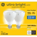Ge Ultra Bright Led Light Bulbs, 150 Watt, Soft White, Br30 Indoor Floodlight, M. Fixed Price $17.99.