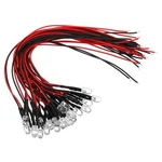 24 Pack 3v-6v 5mm Led Light Emitting Diodes Pre Wired Mini Lights Bulb White. Fixed Price $13.62.