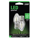 Feit Led Specialty C7 E12 (candelabra) Bulb Green 0.1 Watt Equivalence 2 Pk. Fixed Price $8.25.