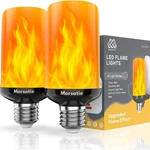 Upgraded Flame Morsatie Led Light Bulbs, 4 Modes Flickering Bulbs W. Fixed Price $14.13.