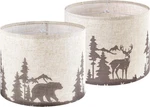 Go&so Drum Lampshades Set Of 2 Medium Beige Bear & Deer, Table Lamp Shades. Fixed Price $67.80.