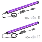 Onforu 2 Pack 10w Led Black Light Bar, 1ft, Usb Blacklight Tube,. Fixed Price $18.98.