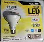 Feit Electric 65w Br30 Dimmable Flood Led Track & Recessed 750 Lumens 110 Beam. Fixed Price $17.99.