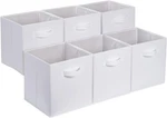 Amazon Basics Collapsible Fabric Storage Cubes Organizer 10.5x10.5x11, White. Fixed Price $22.24.