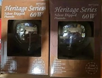 2 Heritage Series Silver Tip Bulbs 40w /g25 Squirrel Cage Filament #0772634. Fixed Price $10.99.