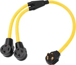 Onetak Nema 14-30p To 2 Outlet 14-30r Y Splitter Stw 3 Feet 120v/240v 30 Amp .... Fixed Price $49.99.