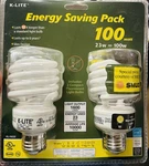 K-lite Energy Saving Pack 100 Watt Light Bulbs 4 Kl1991. Fixed Price $20.00.