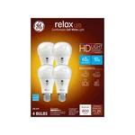 (4 Pack) Ge Relax Led Light Bulbs, 60 Watt, Soft White, A19 10 800. Fixed Price $16.77.