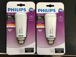 2x Philips Pl-c / Pl-t 26w 10.5w Led Soft White Dimmable 4pin Bulbs. Fixed Price $24.99.
