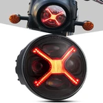 Pkeduo 5-3/4 5.75 Motorcycle Headlight Smoke X-style Red Drl Compatible Xg500. Fixed Price $79.12.