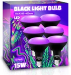 6 Pack Black Light Bulbs, Blacklight Bulb 120w Equivalent, E26 Br30 Led Li. Fixed Price $61.99.