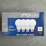 Tcp L9a19n1030k4 Led Light Bulb A19 60w 3000k 372 4 Packs. Fixed Price $6.00.