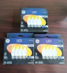 Lot Of 3 Ge Led Decorative Frosted 40w 300 Lumens Light Bulbs (4pk). Fixed Price $29.99.
