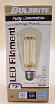 Bulbrite Led Filament St18 Antique Bulb 7w E26 2200k Dimmable. Fixed Price $17.95.