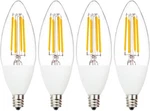 Jaspertronics Dusk To Dawn B11 Led Candelabra Bulbs, 2700k, 4w E12 Base 4 Pack. Fixed Price $19.99.