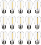 Waterproof S14 Led Light Bulbs Outdoor String Lights Replacement E26 Base 15pk. Fixed Price $13.97.