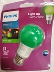Philips Green Led Light Bulb 60-watt Equiv. A19 Medium Base. Fixed Price $18.20.