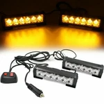 Foxcid 2 X 6 Led Amber Emergency Warning Vehicle Strobe Lights Roof Dash Grille. Fixed Price $29.99.