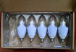 J&c Led Candelabra Light Bulbs, 6w (60w Eq), Non-dimmable, Daylight 6000k, Qty 5. Fixed Price $11.19.